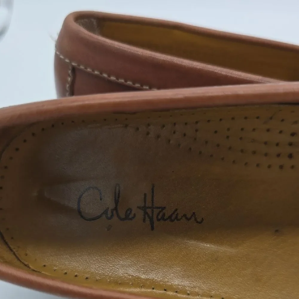 Cole Haan Tan Leather Tassel Loafers
